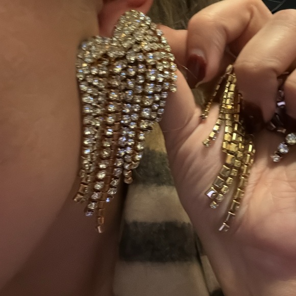 Bracha Drop Crystal Earrings - Picture 3 of 5